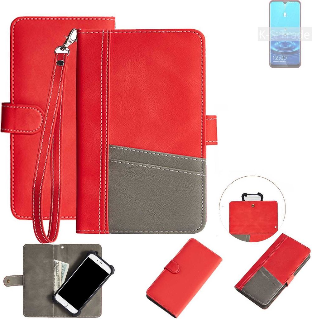 K-S-Trade Handy Schutzhülle für Leagoo M13 Hülle Portemonnee Brieftasche Klapphülle Kartenfächer Flip Wallet Case Etui