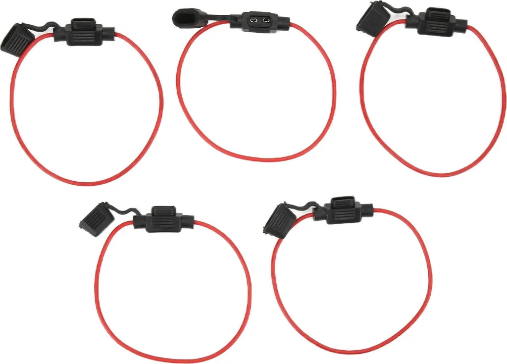 5pcs portafusibili 12V 30A sfacciato impermeabile, rimovibile antipolvere in linea titolare