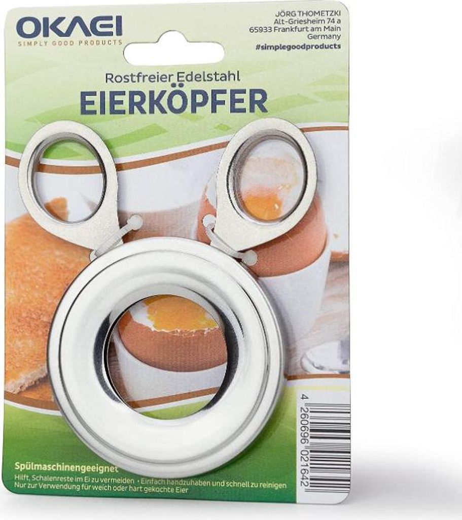 Eierköpfer Edelstahl Eier Öffner Eierschneider Frühstücksei Produktbild 