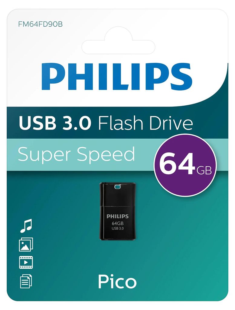Philips USB-Stick 64 GB USB 3.0 Pico Edition Leserate bis Produktbild 