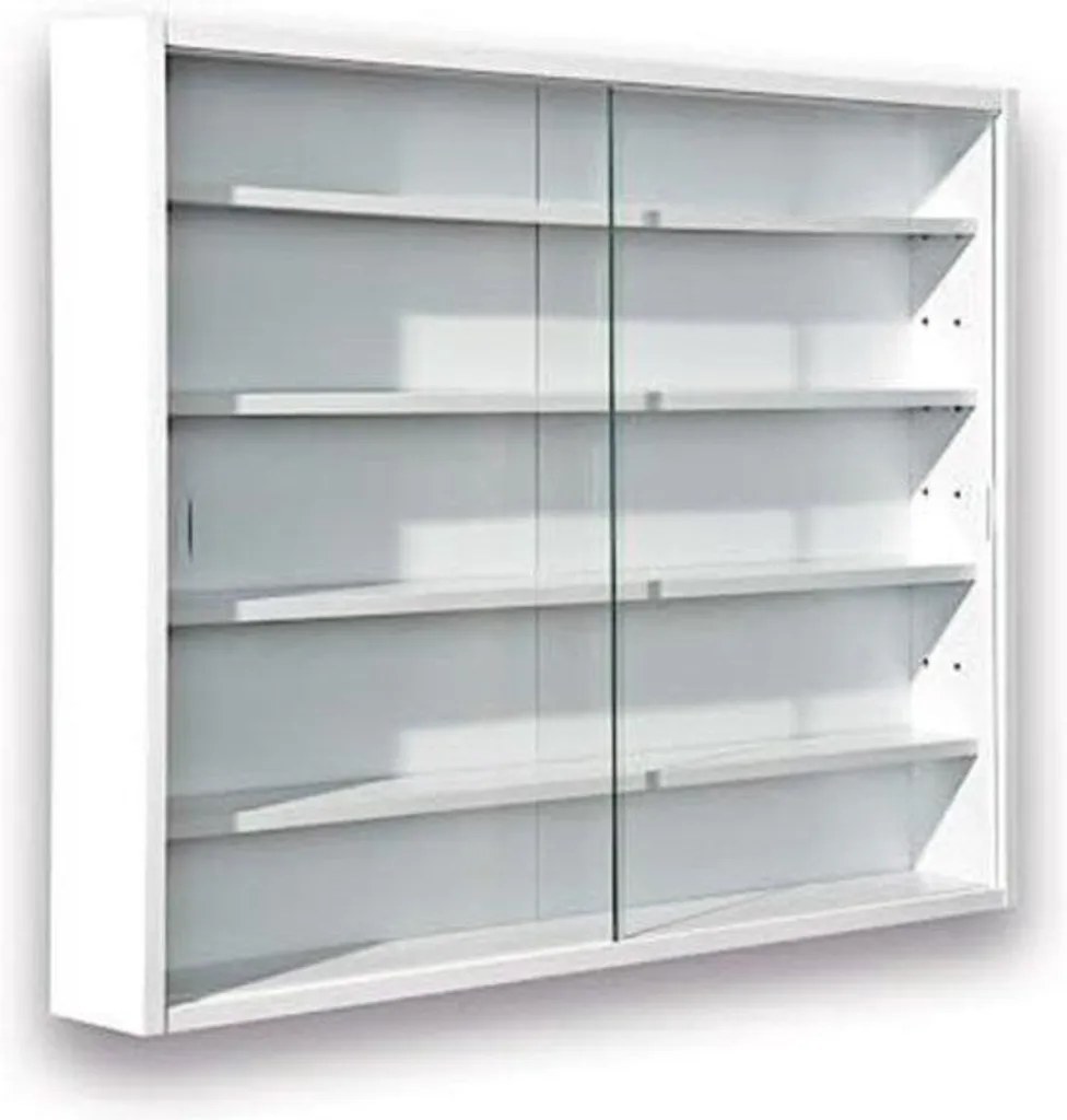 Vitrine murale blanche anti-poussière pour protéger vos objets fragiles