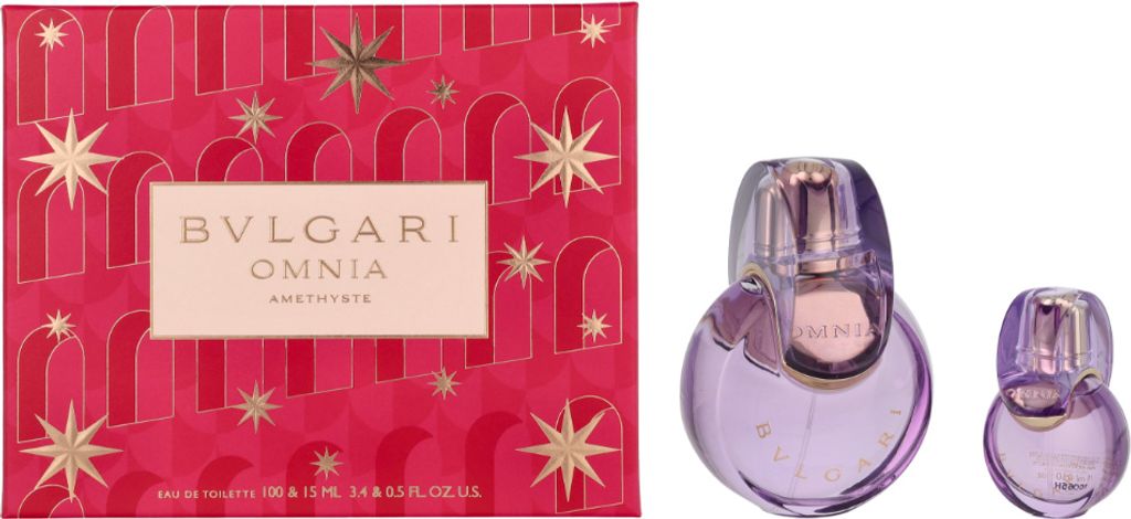 Edt Spray 100ml/Edt Spray 15ml Bvlgari Omnia Amethyste Set Immagine del prodotto 