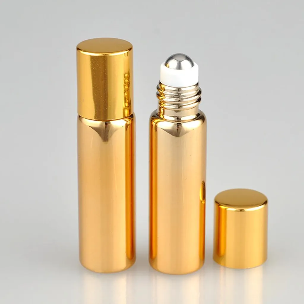 5/10/15/30/50/100ml Rotolo di vetro spesso trasparente su bottiglia di profumo vuota di olio essenziale con sfera in acciaio inossidabile ricaricabile  66