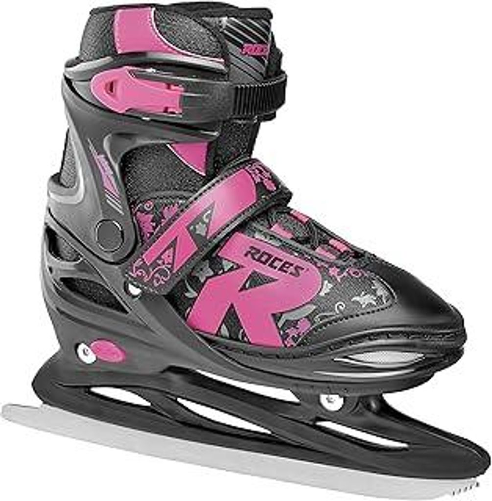 Roces Kinder Jokey Ice 2.0 Girl Verstellbarer Schlittschuh, black-fuchsia, 38-41 EU