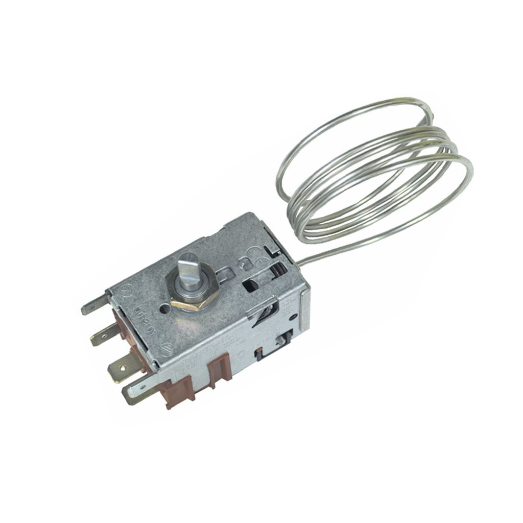 Thermostat Kühlthermostat Kühlschrank Original Gorenje 596279 Danfoss 077B6738 800mm Kapillarrohr 3x6,3mm AMP Kühlgeräte mit automatischer Abta...