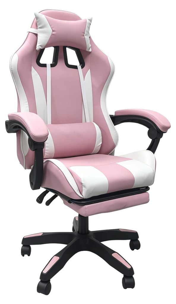 Gaming Stuhl Krit Eco Pink-Weiß Produktbild 