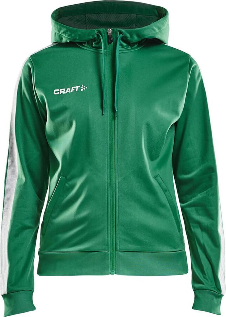 CRAFT Pro Control Hood Jacket W Team Green/White L