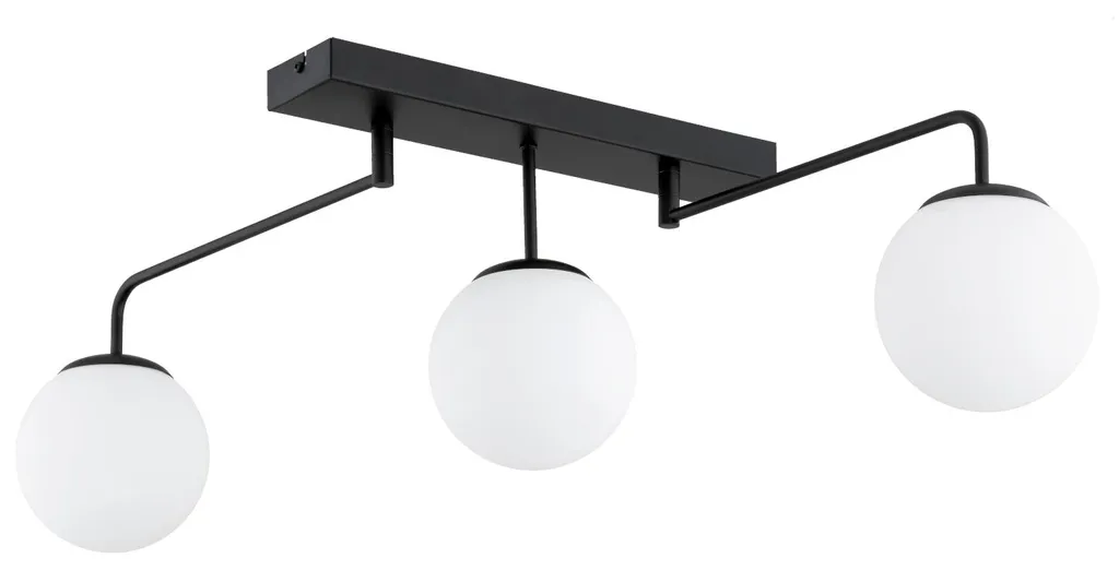 Suspension à bras linéaires SNEG Alfa noire 3xE14 en métal 108cm