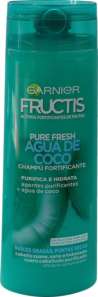 FRUCTIS PURE FRESH agua coco fortificante champú 300ml