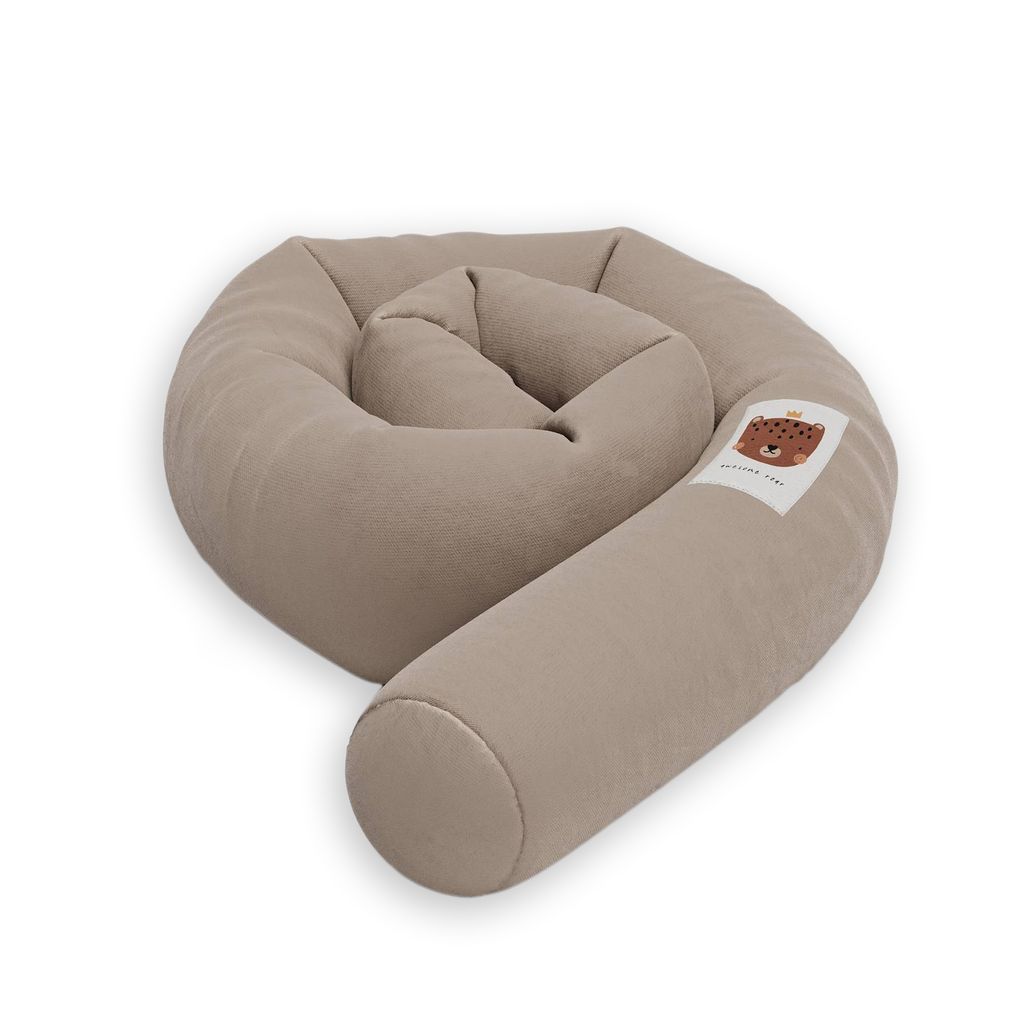 Nestchenschlange Cozy "Cute Tiger Simply Taupe" 190 cm Bettschlange