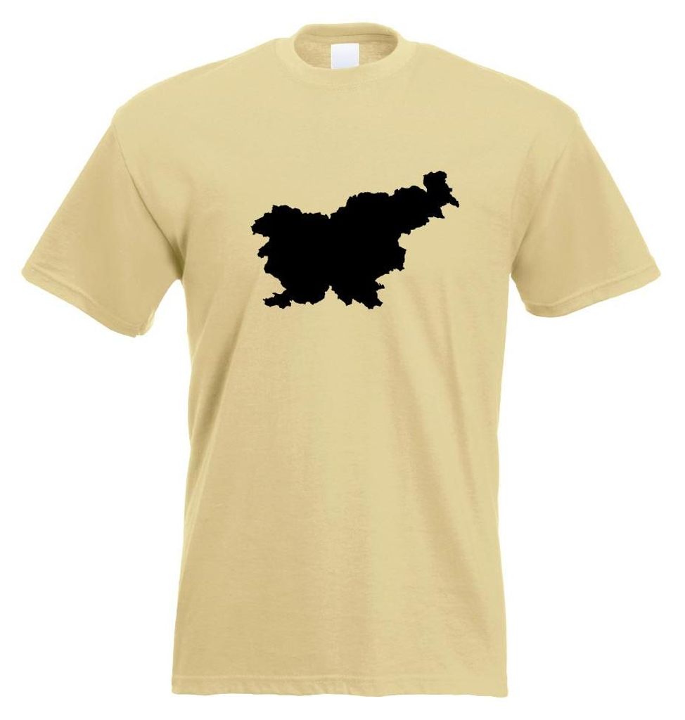 Kiwistar - T-Shirt - Khaki - Slowenien Umriss Kontur Herren Funshirt Bedruckt Design Sprüche Spruch Motive - mit Motiv Bedruckt - Funshirt Design ...