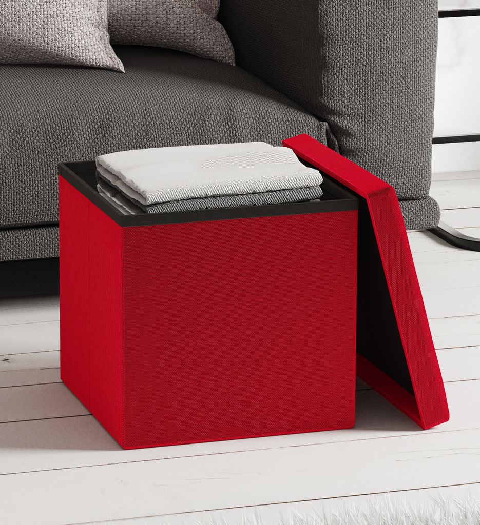 VCM Stoff Sitztruhe | Maße ca. H. 38 x B. 38 x T. 38 cm | Produktbild 