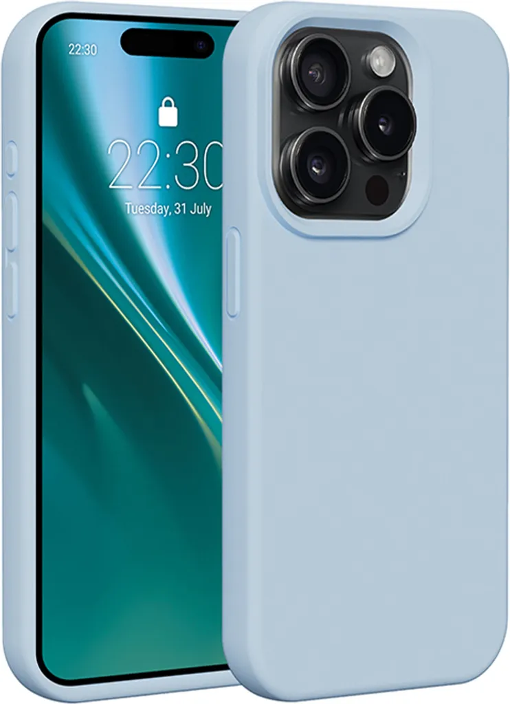 Acquista Cover Etteri iPhone 15 Pro Silicone Azzurro | Top Quality