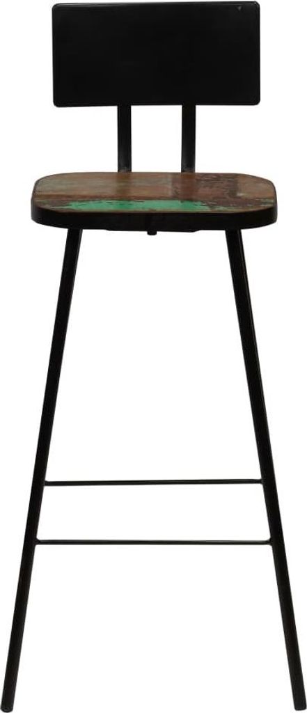 vidaXL Barhocker 2 Stk. Massives Altholz