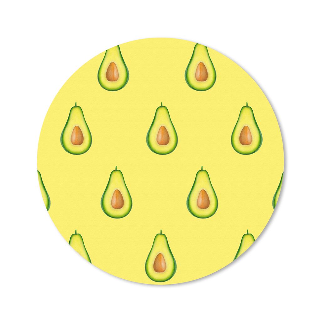 MuchoWow Mauspad Mousepad Avocado - Muster - Obst 20x20 cm - Mousepads - Maus Mat - Pad - Mausunterlage - Schreibtischmatte