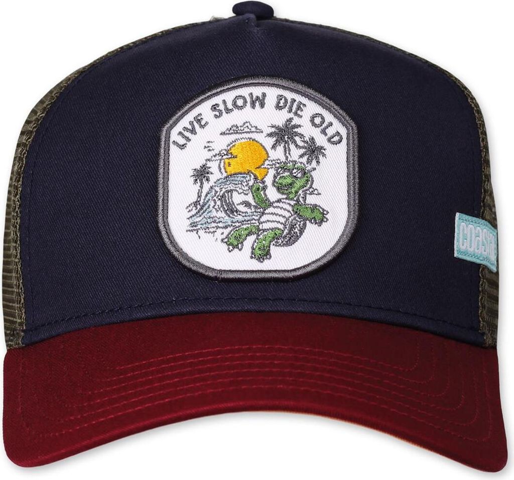 Coastal HFT Trucker Cap LSDO navy/wine