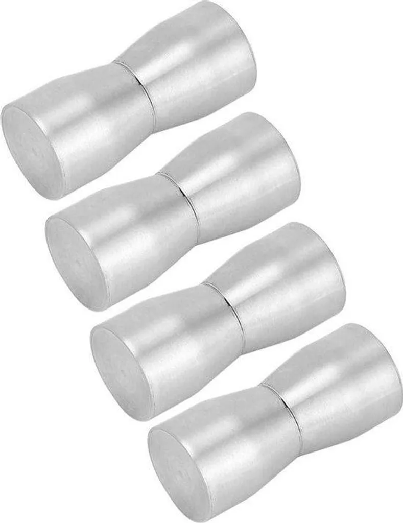 Poignée de porte de douche en acier inoxydable brossé - Lot de 4 pièces