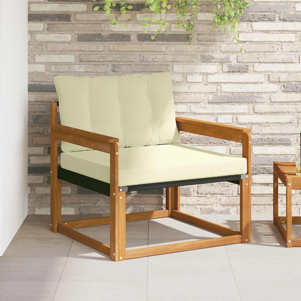 "Seasonal Sale"Outdoor-Sofagarnitur/Couchgarnitur - CLORIS - Outdoor-Möbel - für Garten/Terrasse - Massives Akazienholz und Textilene Natur - Gar...
