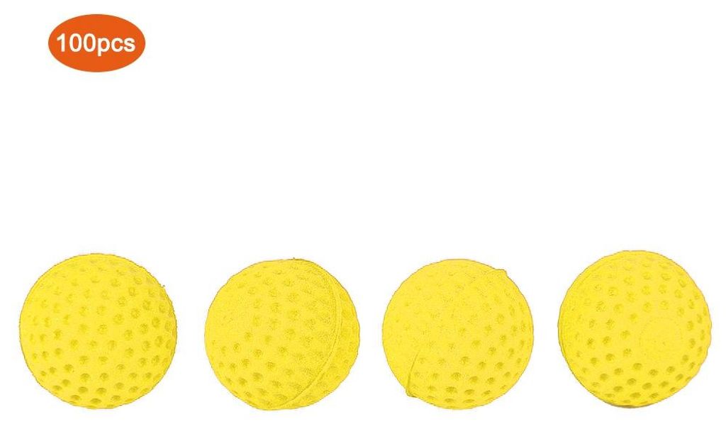 100 Teile/paket Universal EVA Weiche Runde Nachgefüllte Kugeln Ball für Rival Spielzeug Pistole (Gelb)