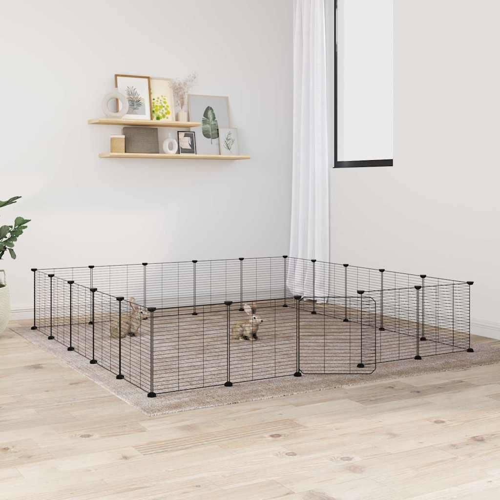 vidaXL Gabbia per animali domestici da 20 pezzi con porta Immagine del prodotto 