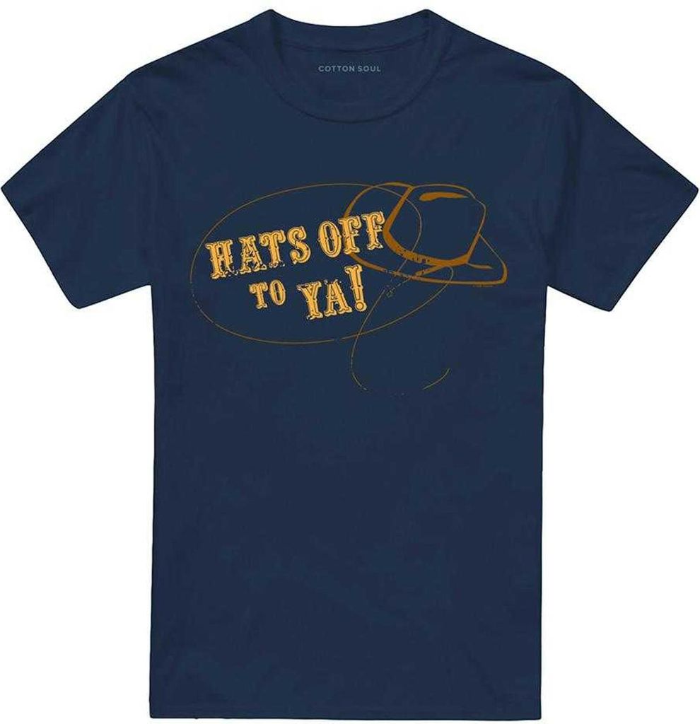 Hey Dude - "Hats Off To Ya" T-Shirt für Herren/Damen Uni TV28720 (S) (Marine)
