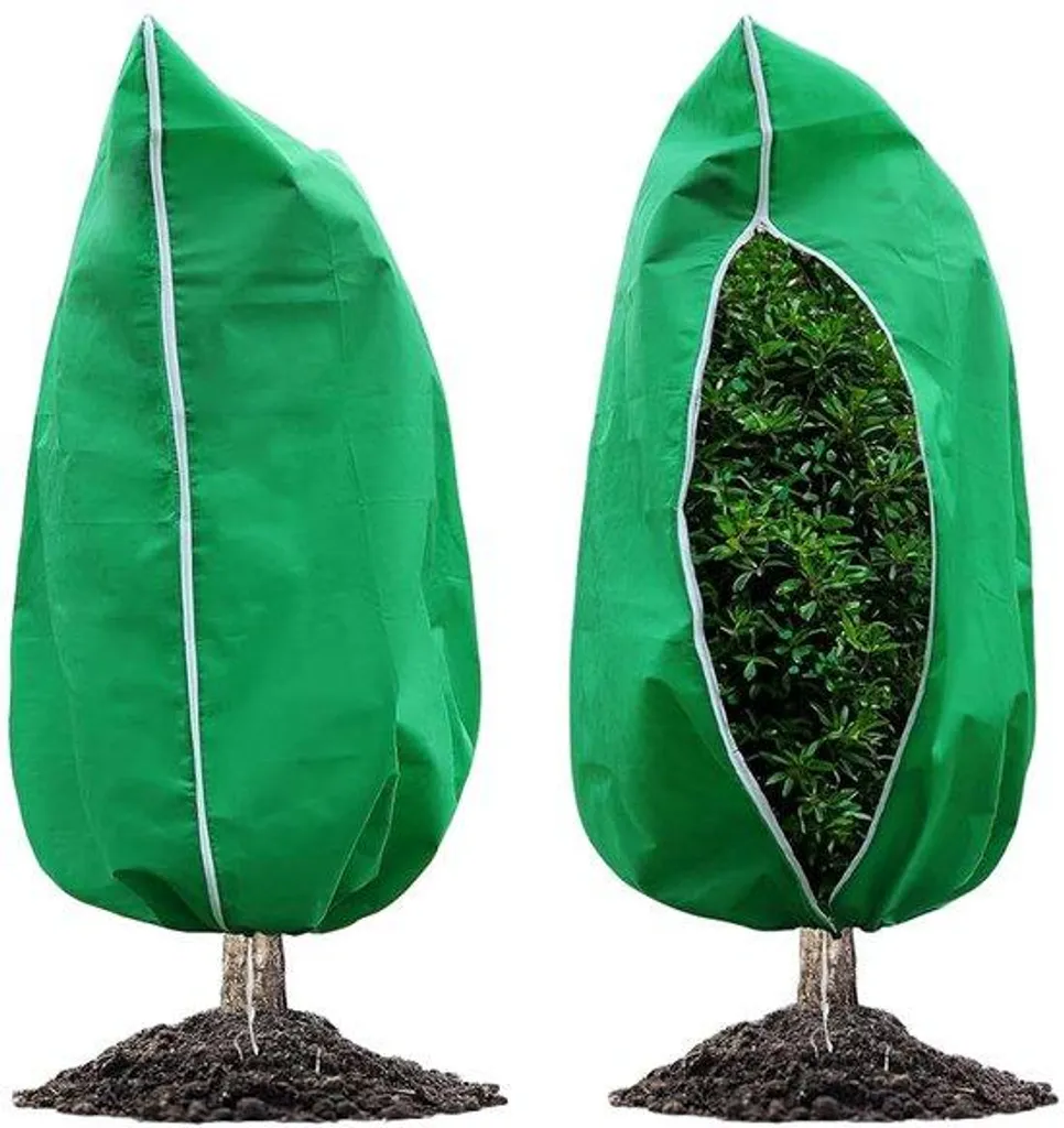 Anti-gel plantes : Lot de 2 housses zippées 80x120cm avec serrage bas