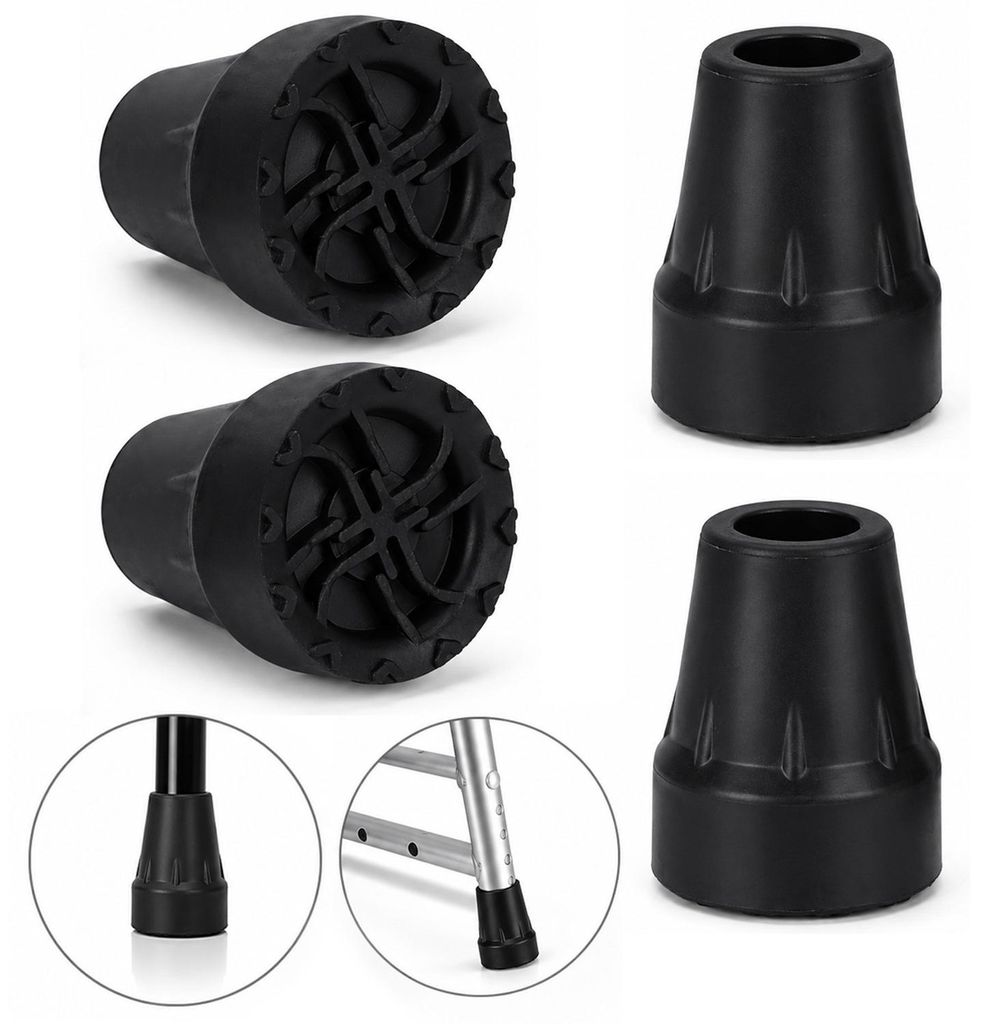 Gehstock Gummipuffer 4 Stück, 19 mm Ersatzfüße für Gehstock Produktbild 