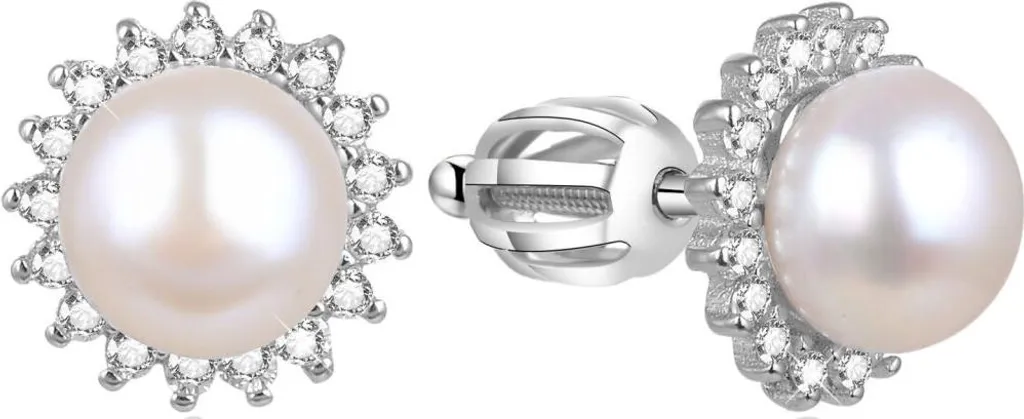 Boucles d'oreilles perle et argent hypoallergénique pour oreilles sensibles