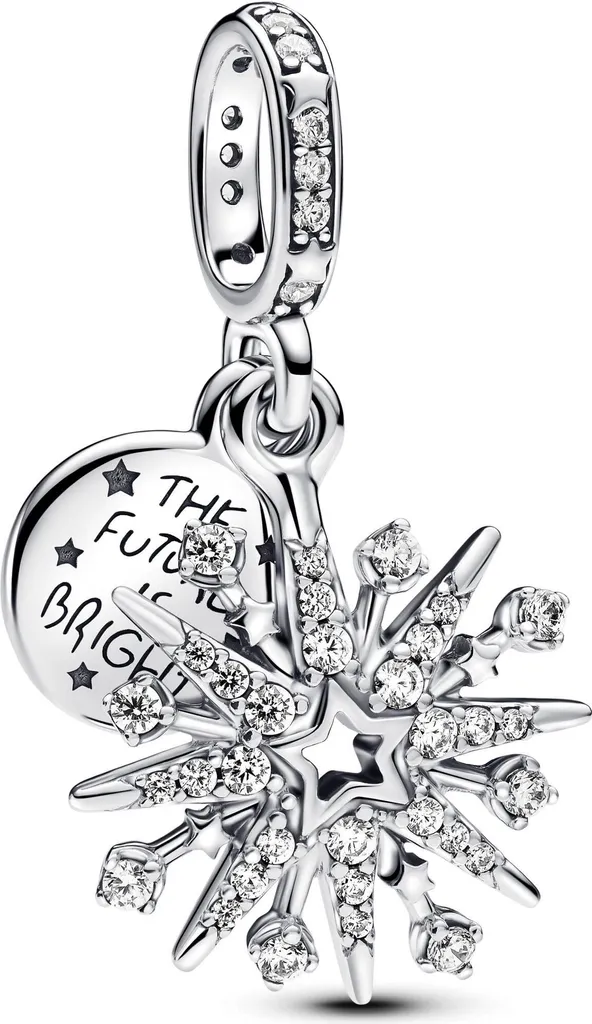Pandora Charm 793512C01 Argento 925 con Zirconi e Incisione Bright
