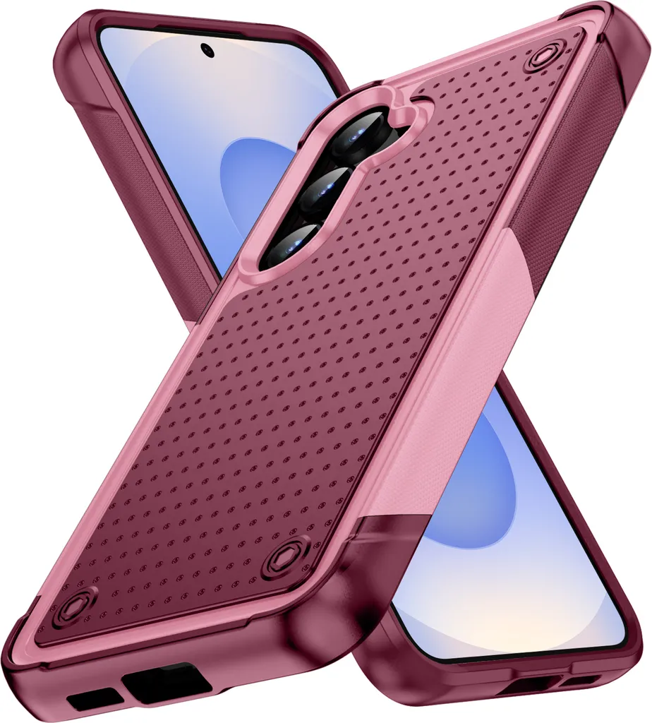 Custodia Samsung Galaxy S25+ Antiurto Rosa Rosso | Cover Ibrida PC TPU