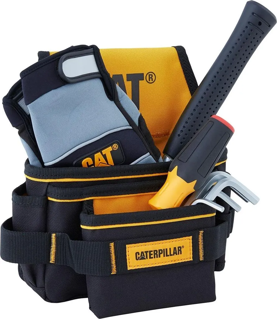 Porte outils CAT Polyester 600D et PVC robuste à 5 poches de rangement
