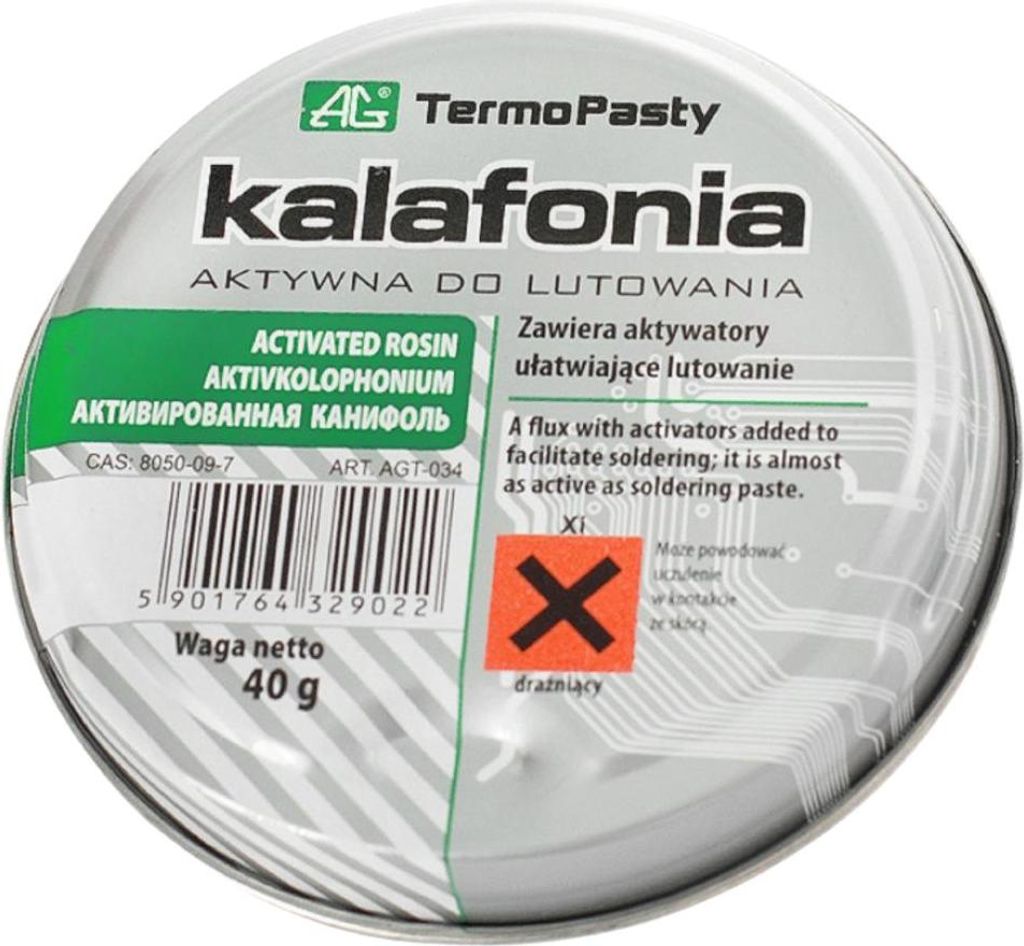 TERMOPASTY Kalafonia Aktywna do Lutowania 40G AGT-034 Zdjęcie produktu 