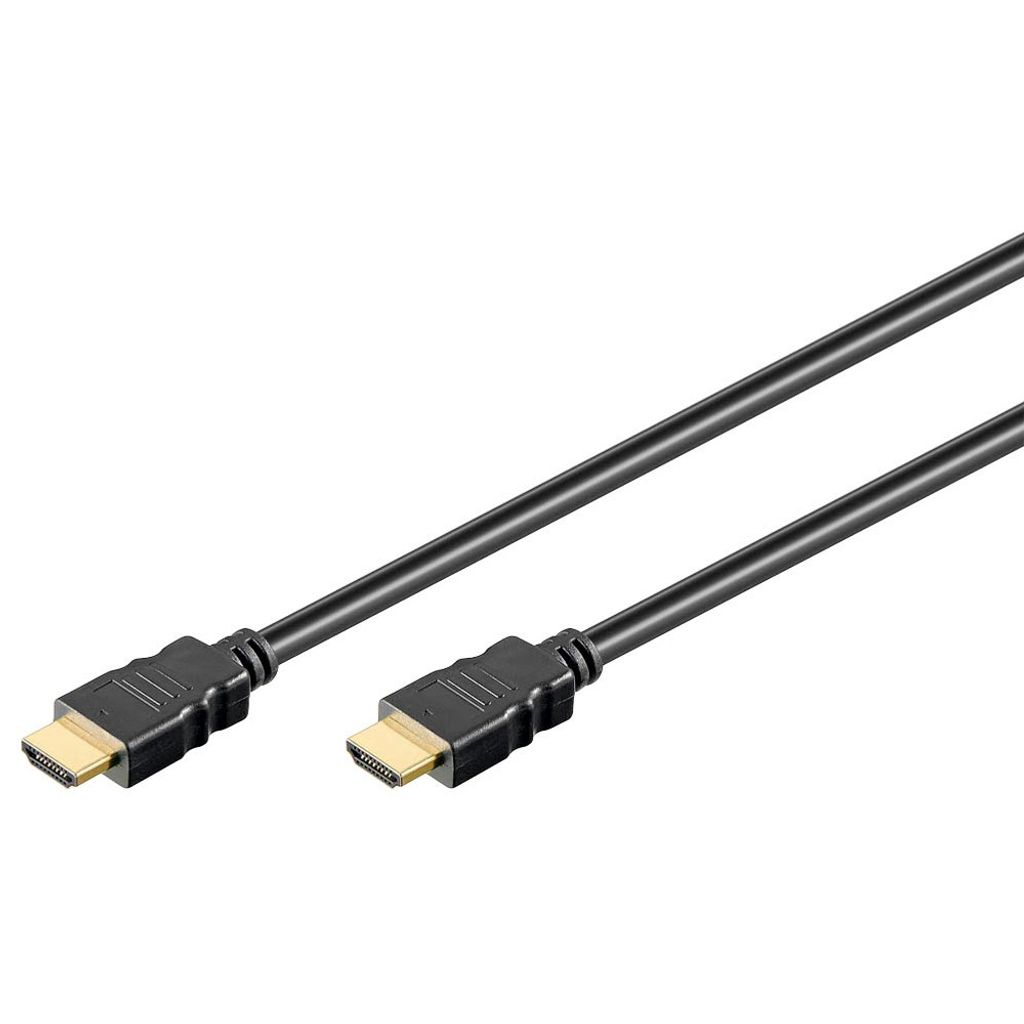 Goobay 51822 Câble High Speed HDMI™, plaqué or, 5 m, noir - Image du produit 