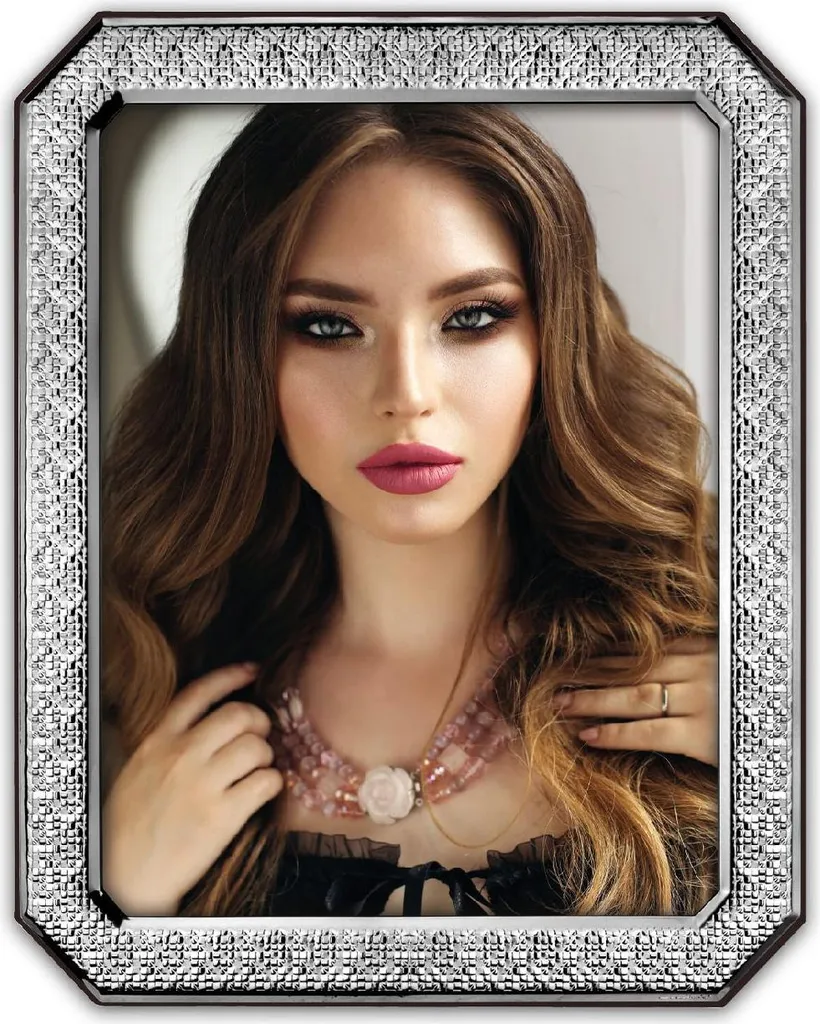 Cadre Photo ZEP Lucca 15x20 cm Argent Brillant B42468 Style Chic