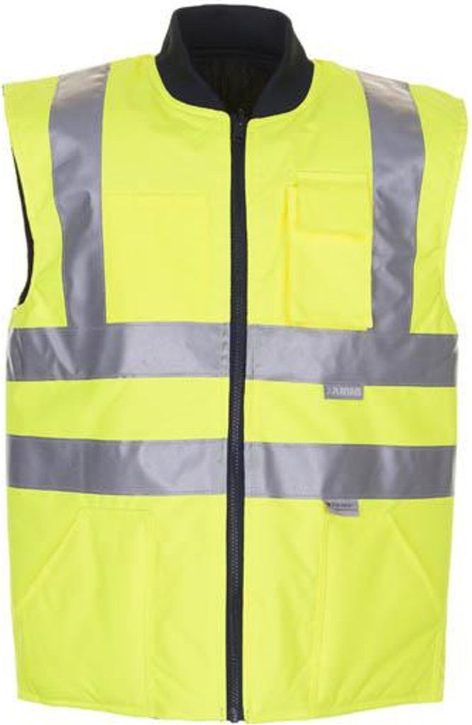 Größe XXXL Herren Planam Warn-/Wetterschutz Winterweste Uni uni-gelb Modell 2072