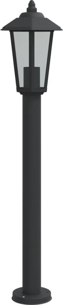Luce di percorso nera 80 cm in acciaio inox