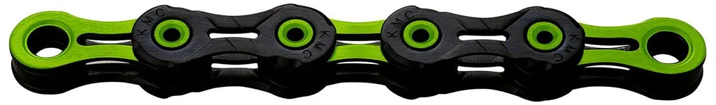 Chaîne de Vélo 10 Vitesses KMC DLC10 Haute Performance Noir et Vert