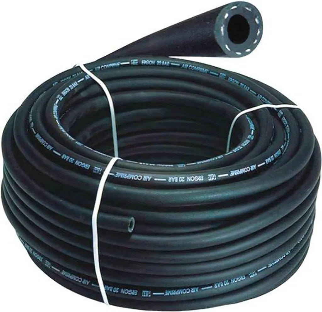 Enrouleur de tuyau à air comprimé noir 6x14 mm - 20 bars et 50 mètres