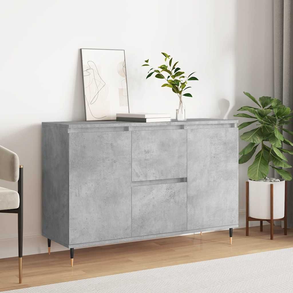 vidaXL Sideboard Betongrau 101,5x35x70 cm Holzwerkstoff