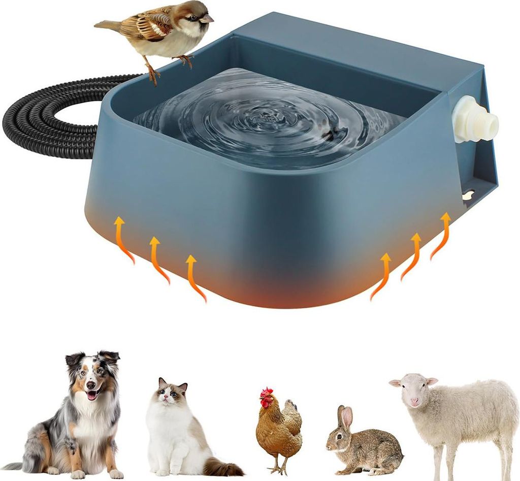 2L Haustier-Wasserbrunnen, Pet Heizwasser Napf mit Produktbild 