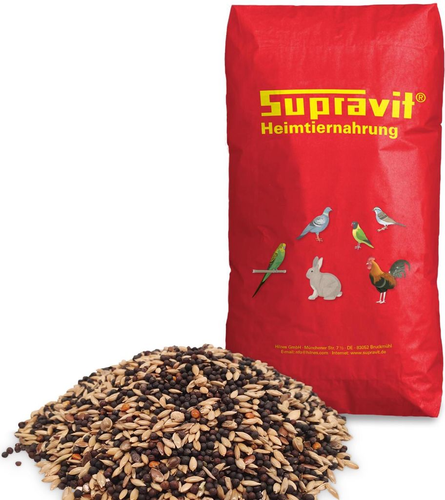Supravit Kanarienfutter BASIS 25kg | Vogelfutter für Kanarienvögel aller Arten | Ganzjahres-Futter für Kanarienvögel