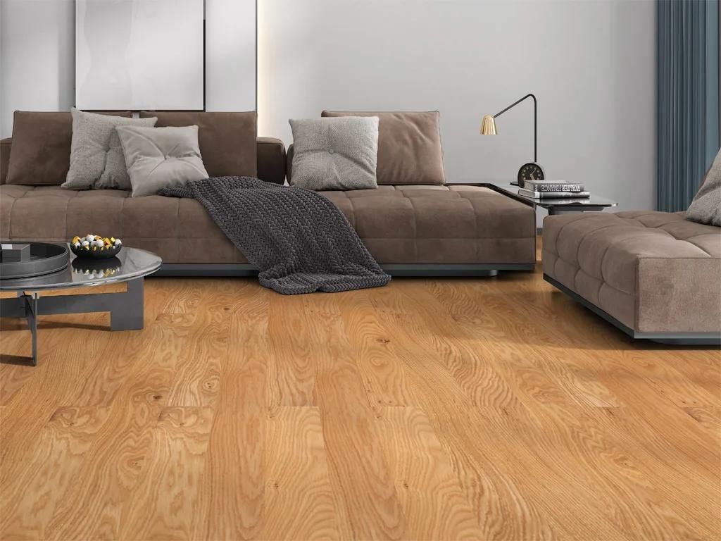 Timefloor | 1,76 m² | Eiche Natur 20mm Massivholzdiele, Systemlänge 50 bis 220 cm, gebürstete Oberfläche, geölt, V Fuge, für Fußbodenheizung...