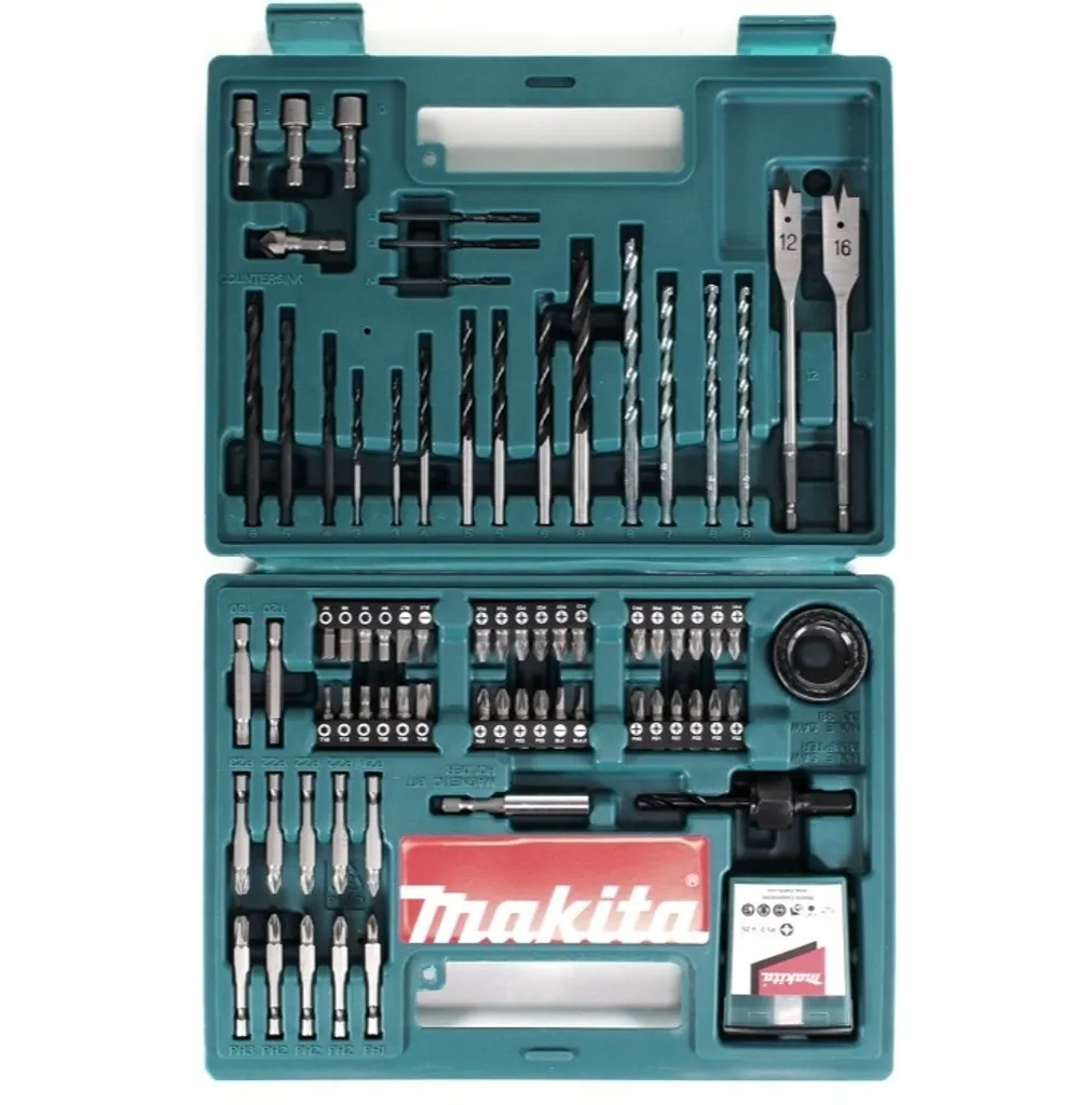 Makita B-53811 Set d'embouts et de forets 100 pièces en coffret bleu