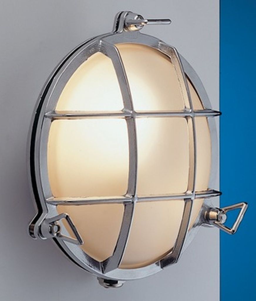 LED Außenleuchte Wand IP54 Glas Echt-Messing 3000 K 898 lm Maritim Wandlampe außen Terrasse Haus