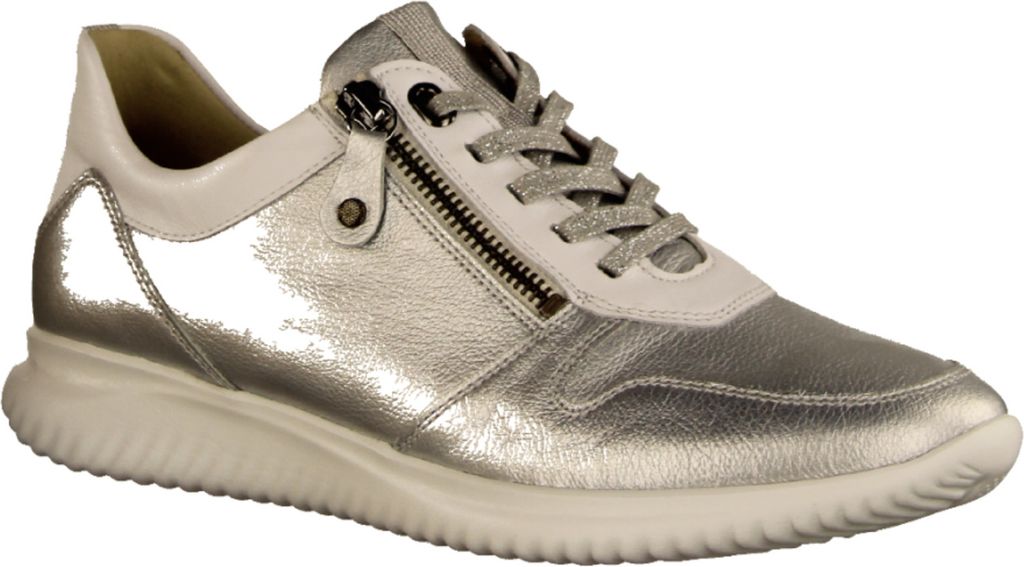 Hartjes Breeze 110562-592, Damen, Sneaker, Silber, Weiss, Leder, NEU - Damenschuhe Top Trends, Grau, leder (nappa)