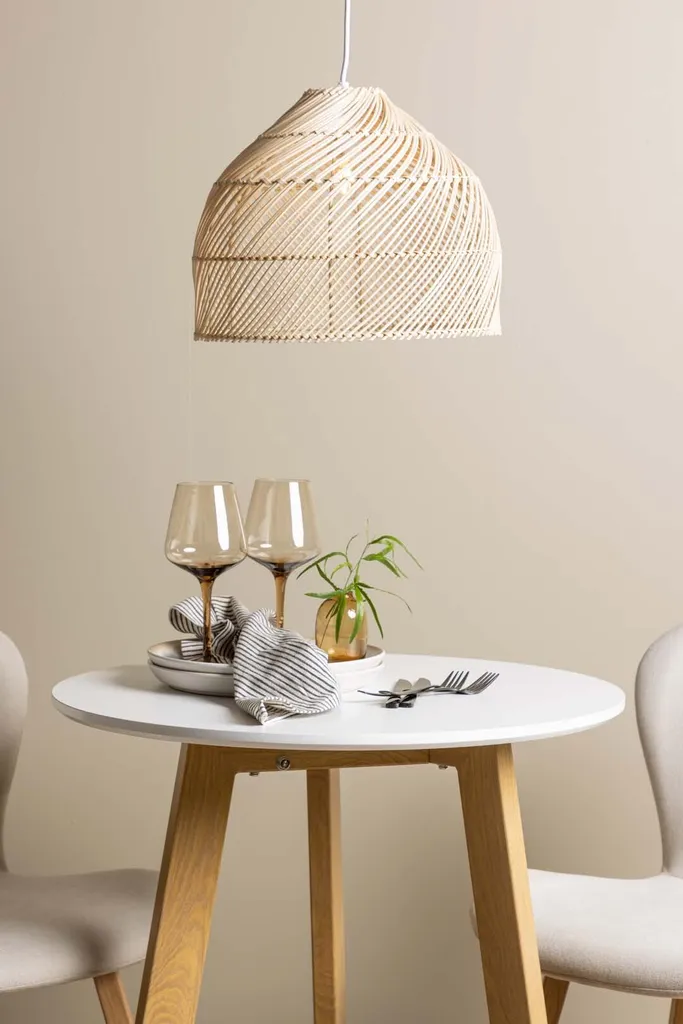 Petit ensemble salle à manger table blanche et 2 chaises pour petit espace