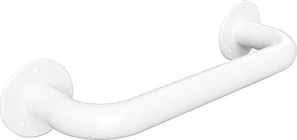 BELP Haltegriff Eisen Weiß 375x75x106 mm, 120 kg Traglast für Bad & WC >> zum Bohren