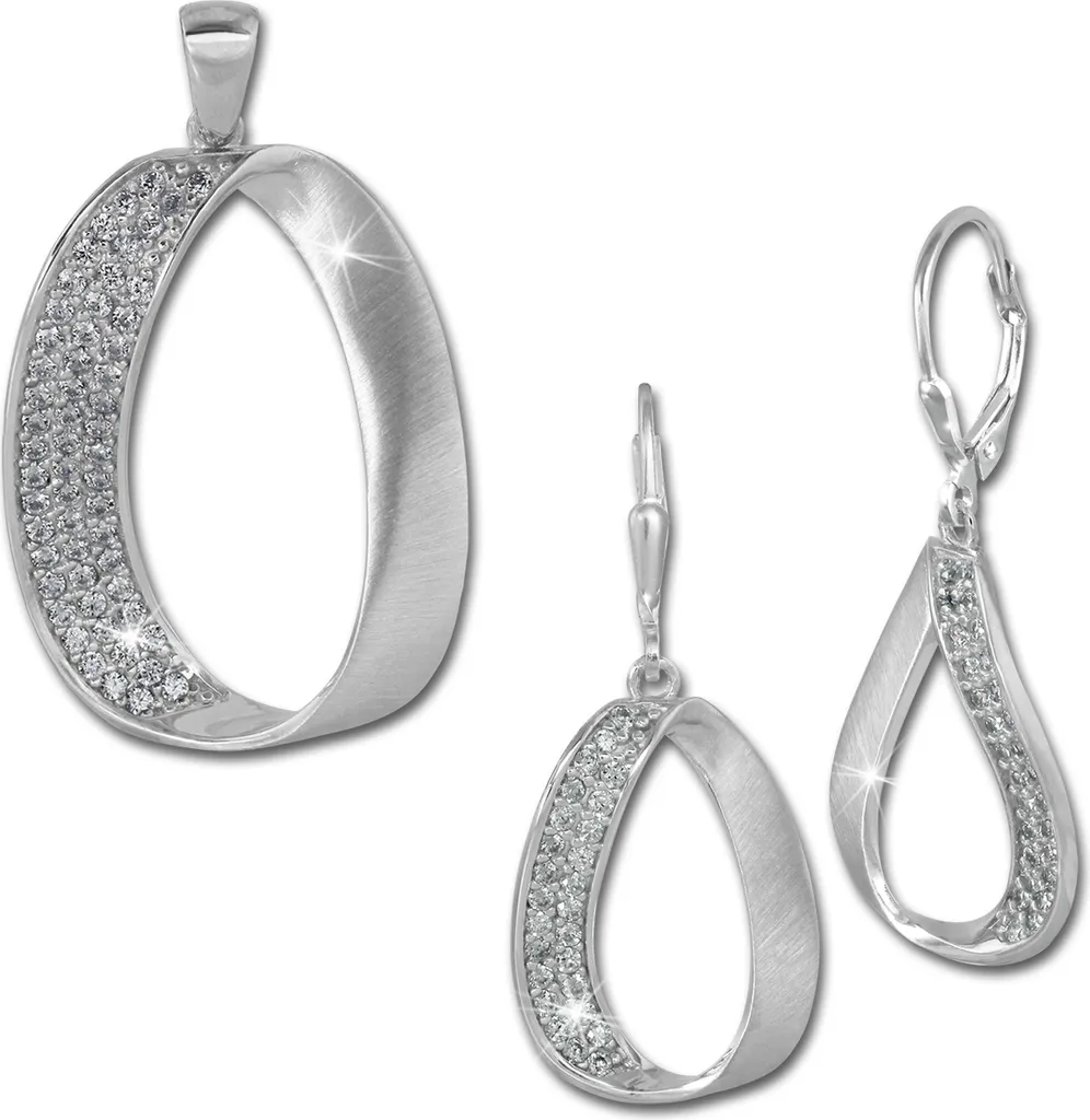 Ensemble bijoux Argent hypoallergénique scintillant sans irritation