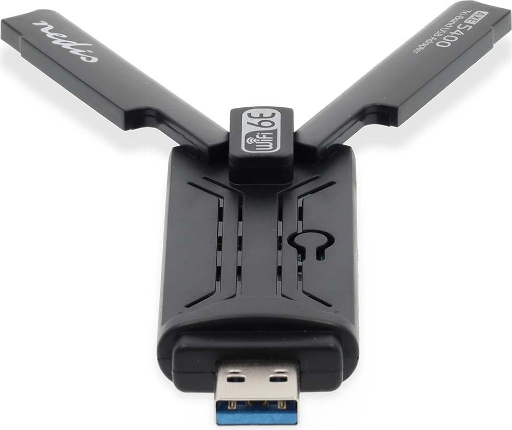 Nedis Netzwerk-Dongle - Wi-Fi - AX5400 - 2.4/5/6 GHz (Triple Band) - USB3.0 - Wi-Fi speed total: 5400 Mbps - Windows 10 / Windows 11