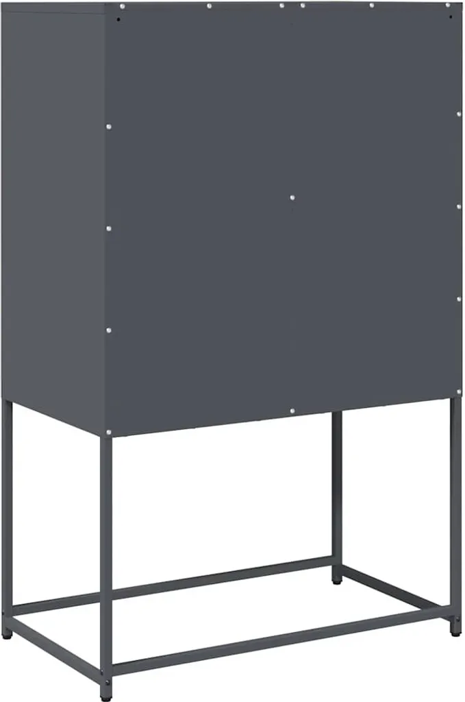 Credenza Antracite SYFAX Acciaio 68x39x107 cm | Mobile Industriale Robusto